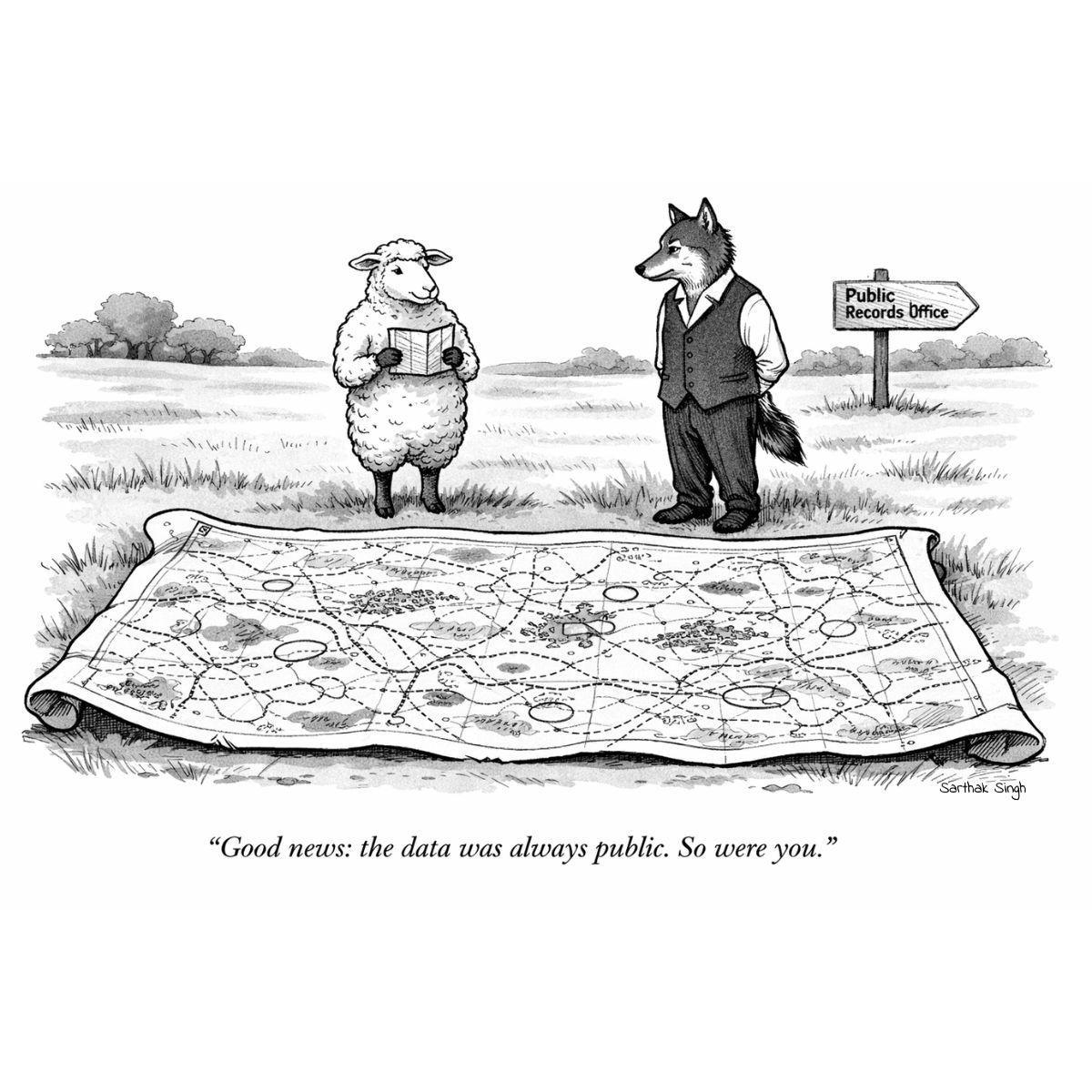 The signed editorial cartoon published with this post.